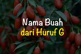 Nama Buah 6 Huruf Berakhiran G